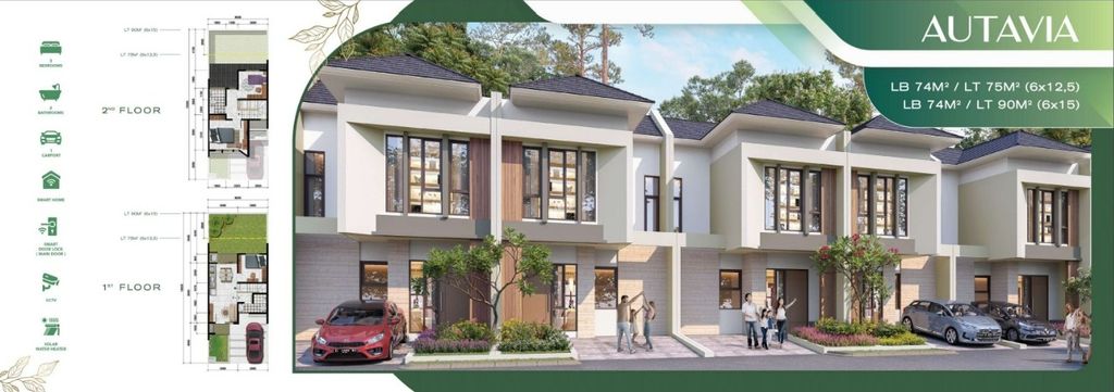 foto denah rumah tipe AUTAVIA STD - STANDARD perumahan CITRA RAYA -CLUSTER LAUSANNE PARK