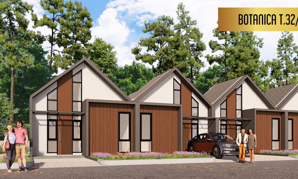 foto tampak rumah tipe BOTANICA 32/80 (SEPT 23) perumahan GRAND TENJO RESIDENCE-OAKWOOD