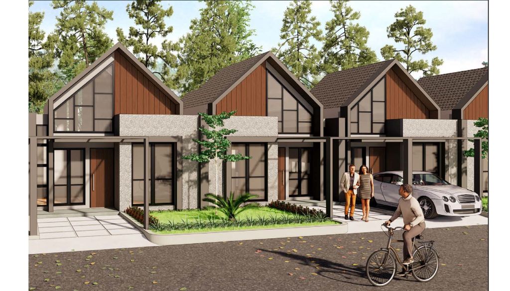 foto tampak rumah tipe BOTANICA 34/89 (OCT 23) perumahan GRAND TENJO RESIDENCE-OAKWOOD