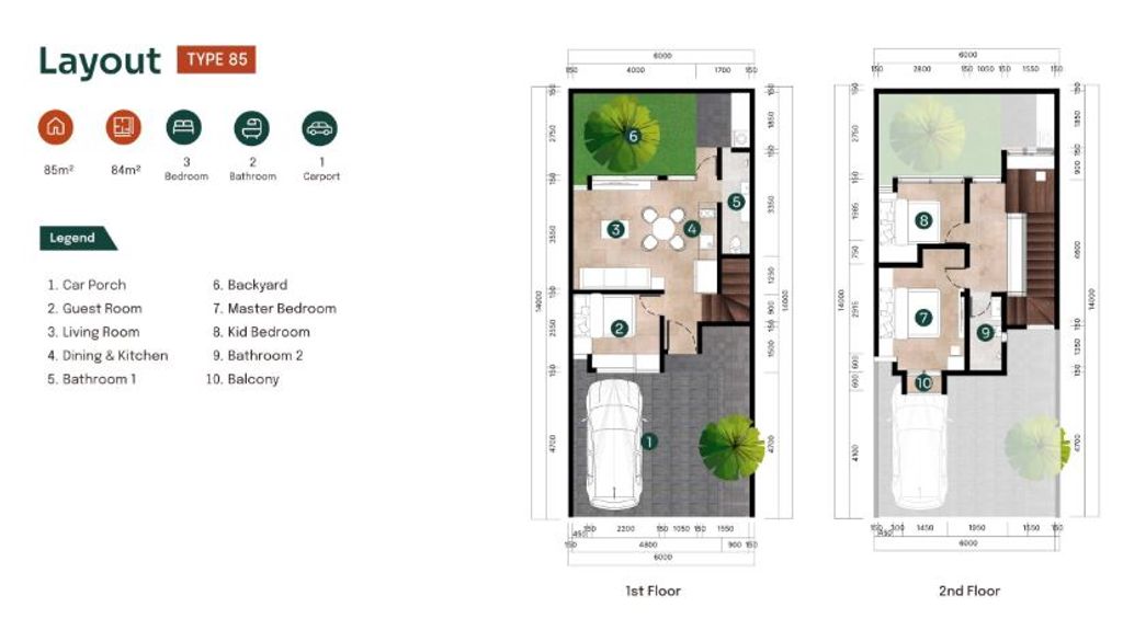 foto denah rumah tipe 175/119 perumahan TAMARUMA