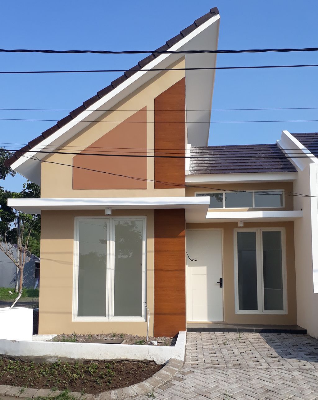 foto tampak rumah tipe Adenium Pojok 88 perumahan BANJAR MUKTI RESIDENCE 2