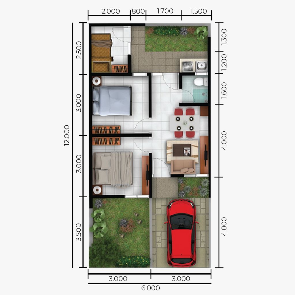 foto denah rumah tipe ARCADIA SIGNATURE F01-65 perumahan FOREST HILL - SERPONG KENCANA