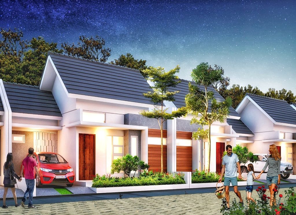 foto tampak rumah tipe 40/67 perumahan Pesona Citra Indah