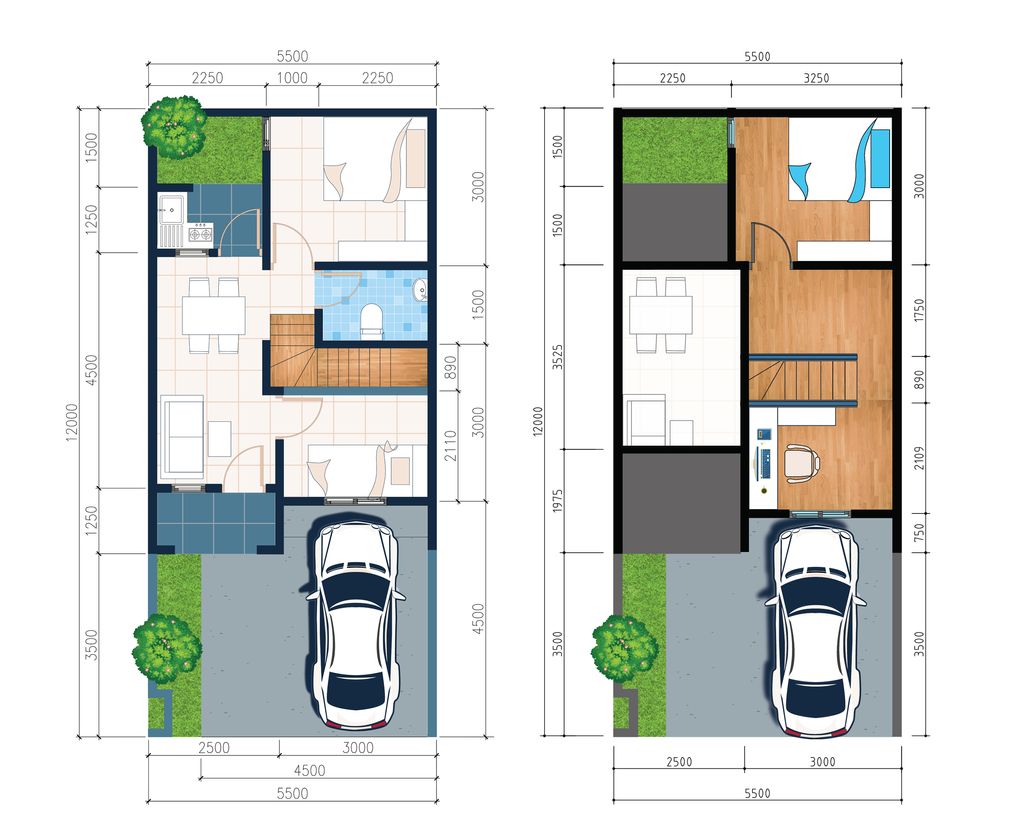foto denah rumah tipe ATTIC perumahan NEO MEDITERANIA