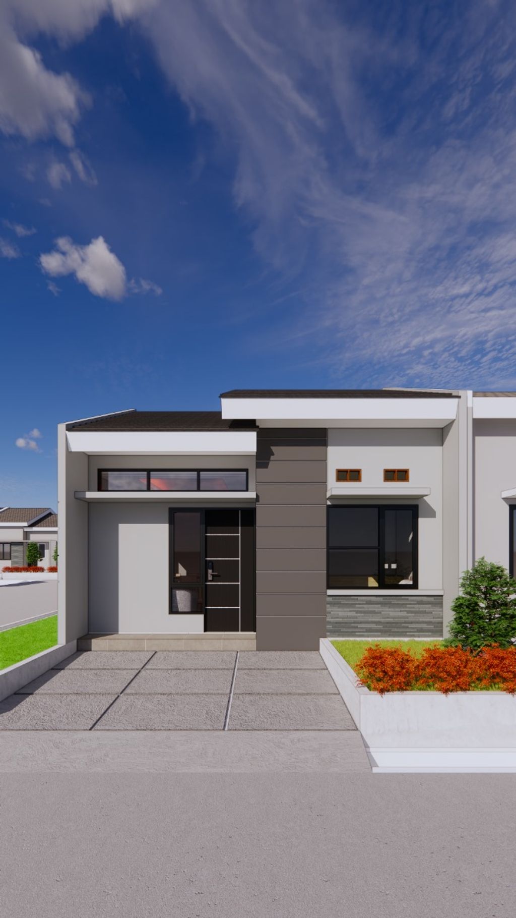 foto tampak rumah tipe DAHLIA - B (283JT) perumahan SUKMA INDAH RESIDENCE