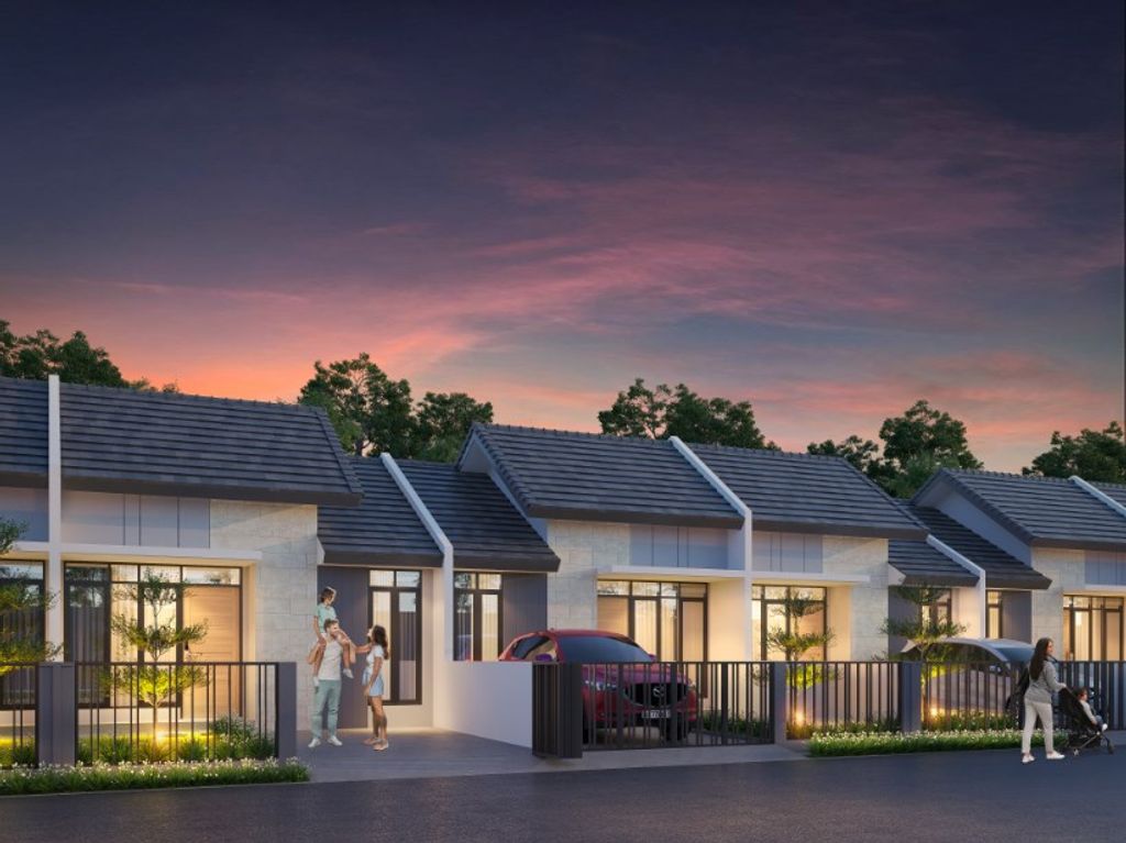 foto tampak rumah tipe New Calya perumahan METLAND CILEUNGSI SEKTOR VI