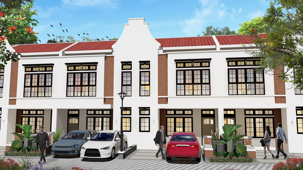 foto tampak rumah tipe T-65T perumahan LODJI RESIDENTIE