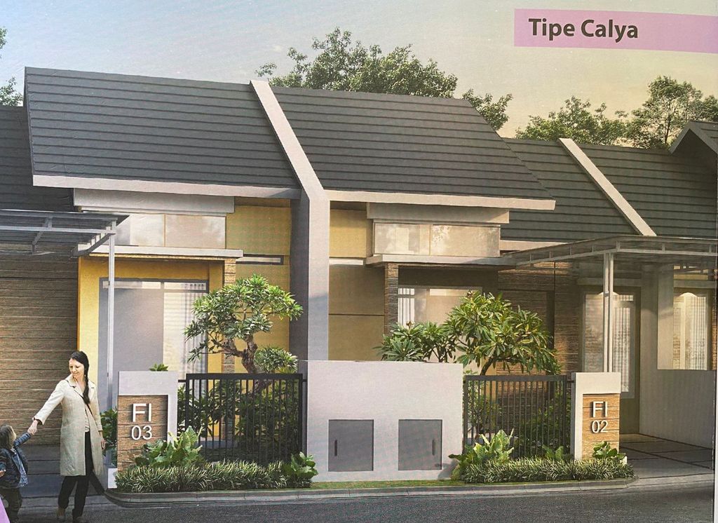 foto tampak rumah tipe Calya perumahan METLAND CILEUNGSI SEKTOR VI