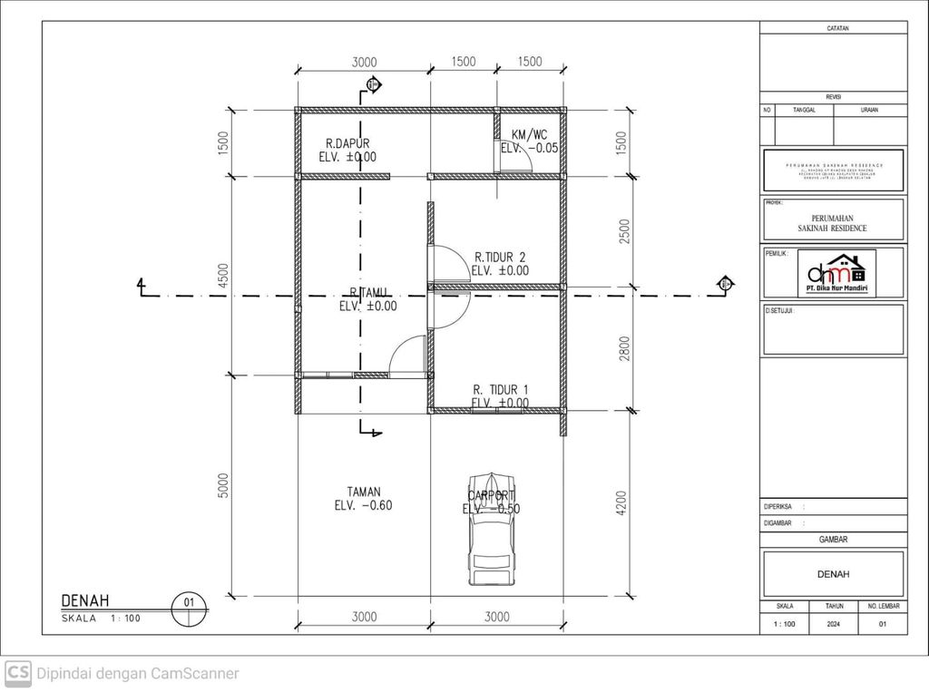 foto denah rumah tipe Subsidi perumahan SAKINAH RESIDENCE CIANJUR