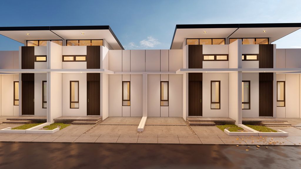 foto tampak rumah tipe Ajisai perumahan Undagi Residence