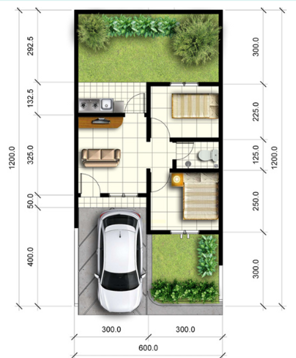 foto denah rumah tipe Himawari perumahan Undagi Residence