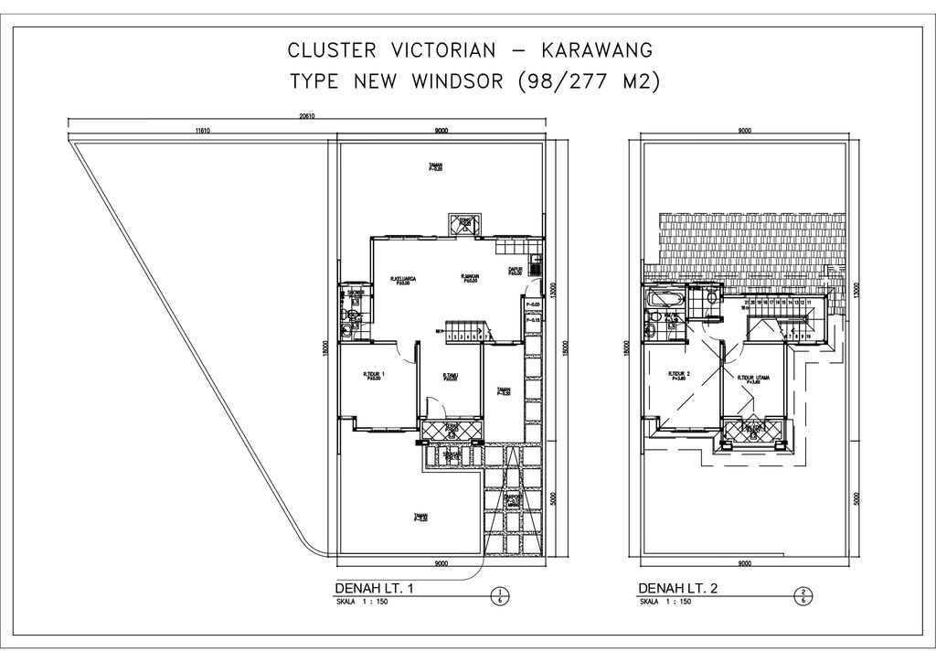 foto denah rumah tipe VICTORIAN RESIDENCE 98/277 perumahan Perumahan Galuh Mas