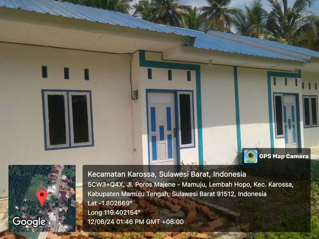 foto tampak rumah tipe 36/72 perumahan Bumi Indah Pelangi