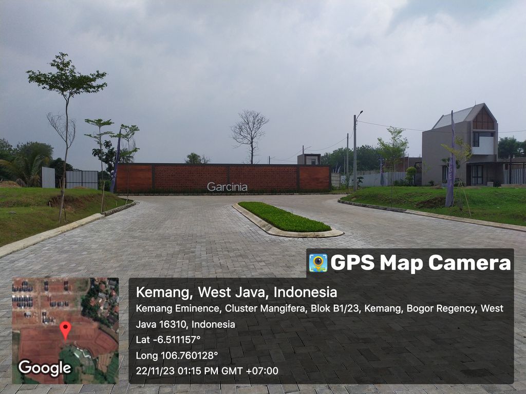 foto posisi tengah perumahan Kemang Eminence Cluster Garcinia