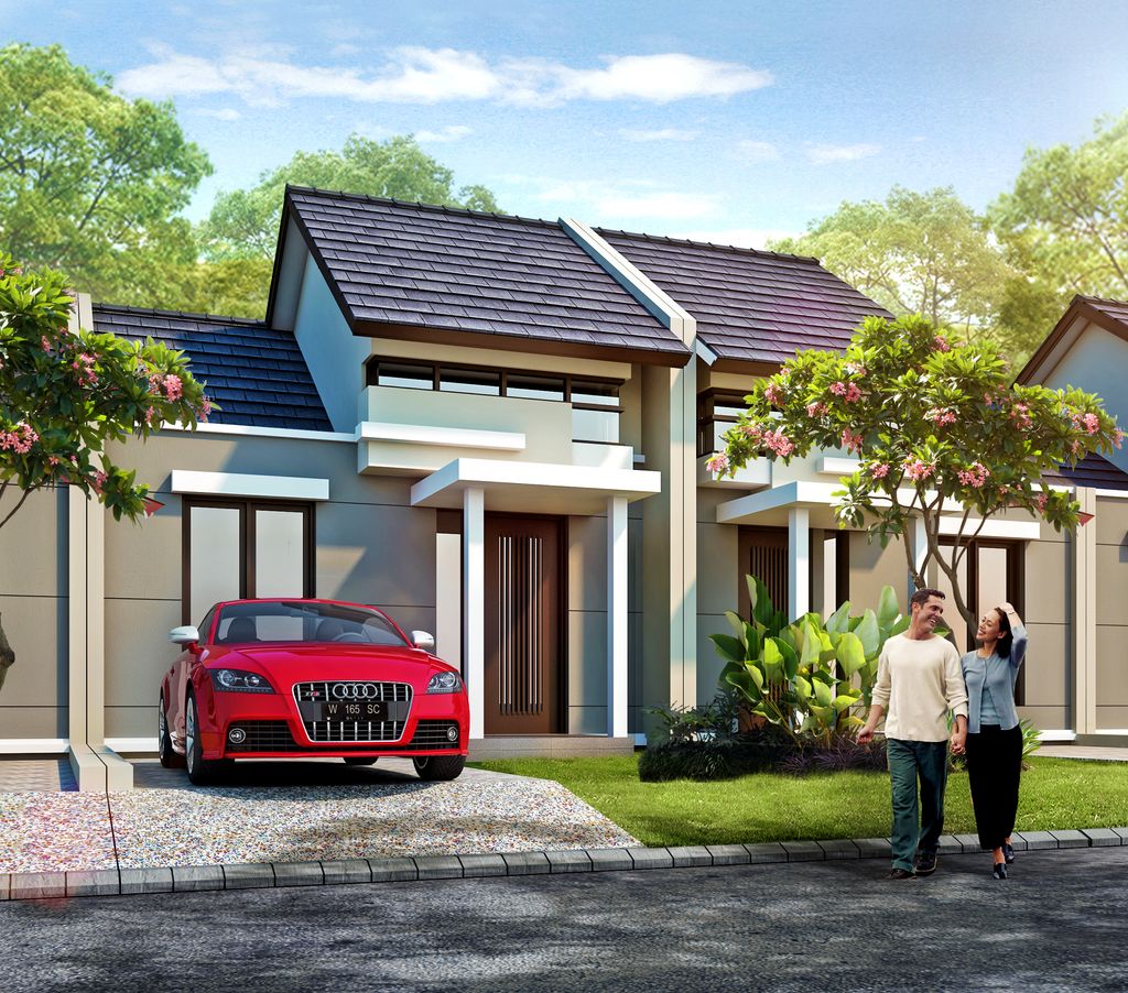 foto tampak rumah tipe 40/116 perumahan ALAM JUANDA