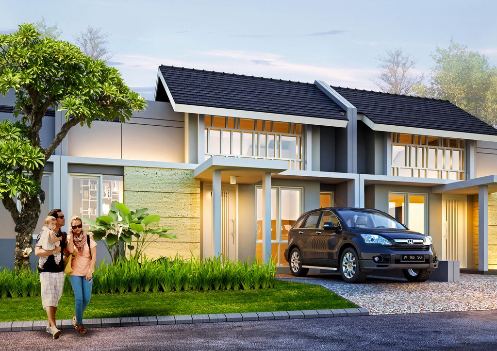 foto tampak rumah tipe 60/160 perumahan ALAM JUANDA