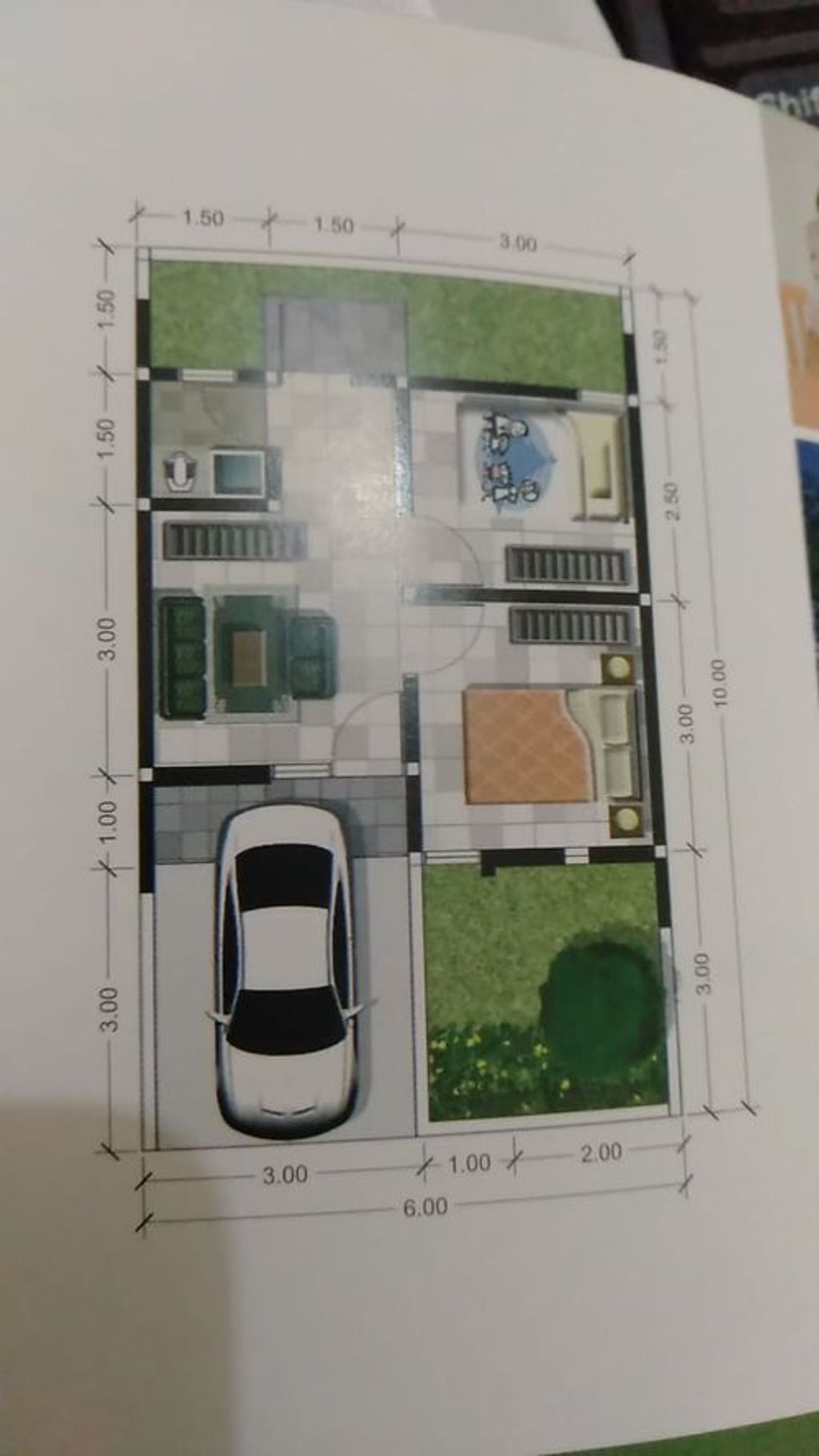 foto denah rumah tipe 30/60 perumahan GRAND EMERALD PURI