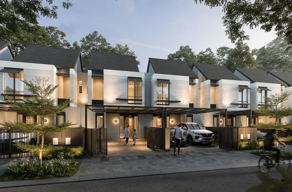 foto tampak rumah tipe JADE DLX perumahan GRAND SUNRISE