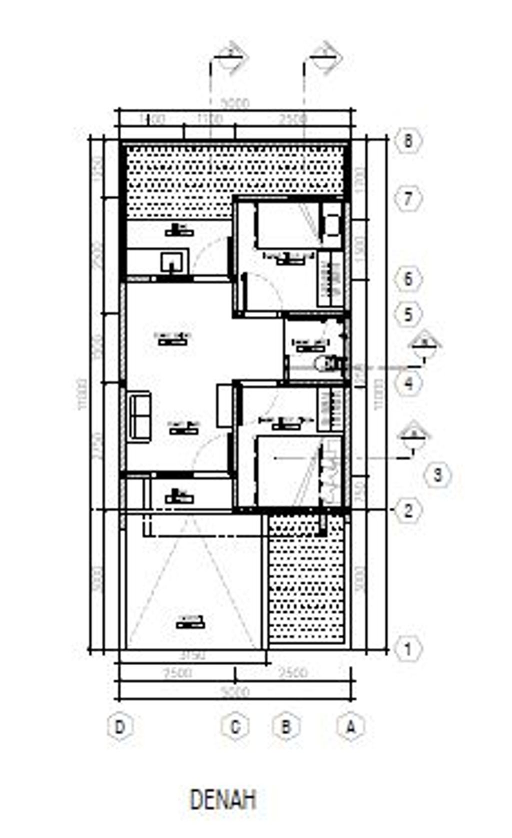 foto denah rumah tipe D5 30/55 perumahan 3 BISNIS CENTER KARAWANG