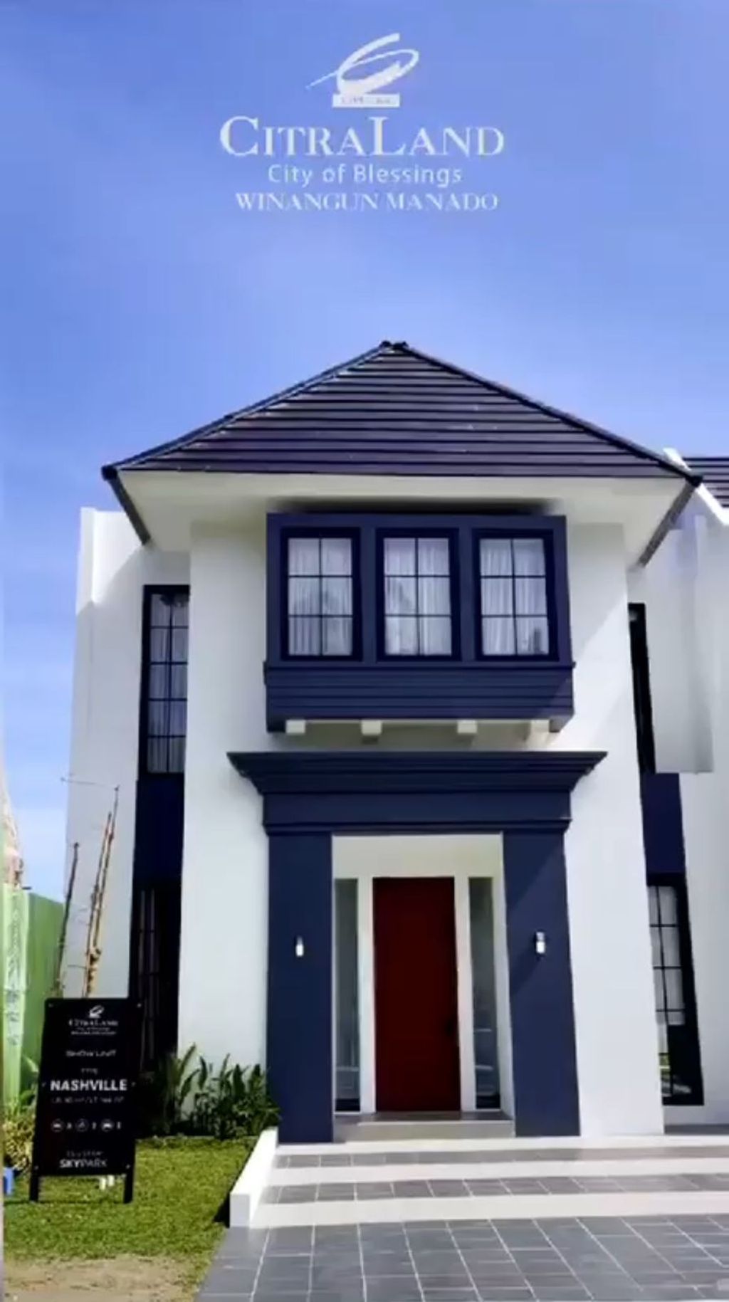 foto tampak rumah tipe NASHVILLE perumahan CITRALAND MANADO