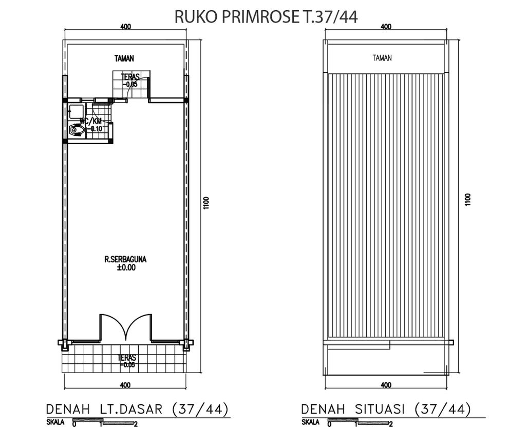 foto denah rumah tipe PRIMROSE 37/44 perumahan Perumahan Galuh Mas