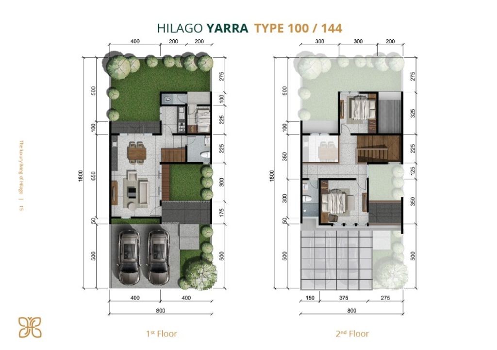 foto denah rumah tipe YARA D11 perumahan BSB City Hilago