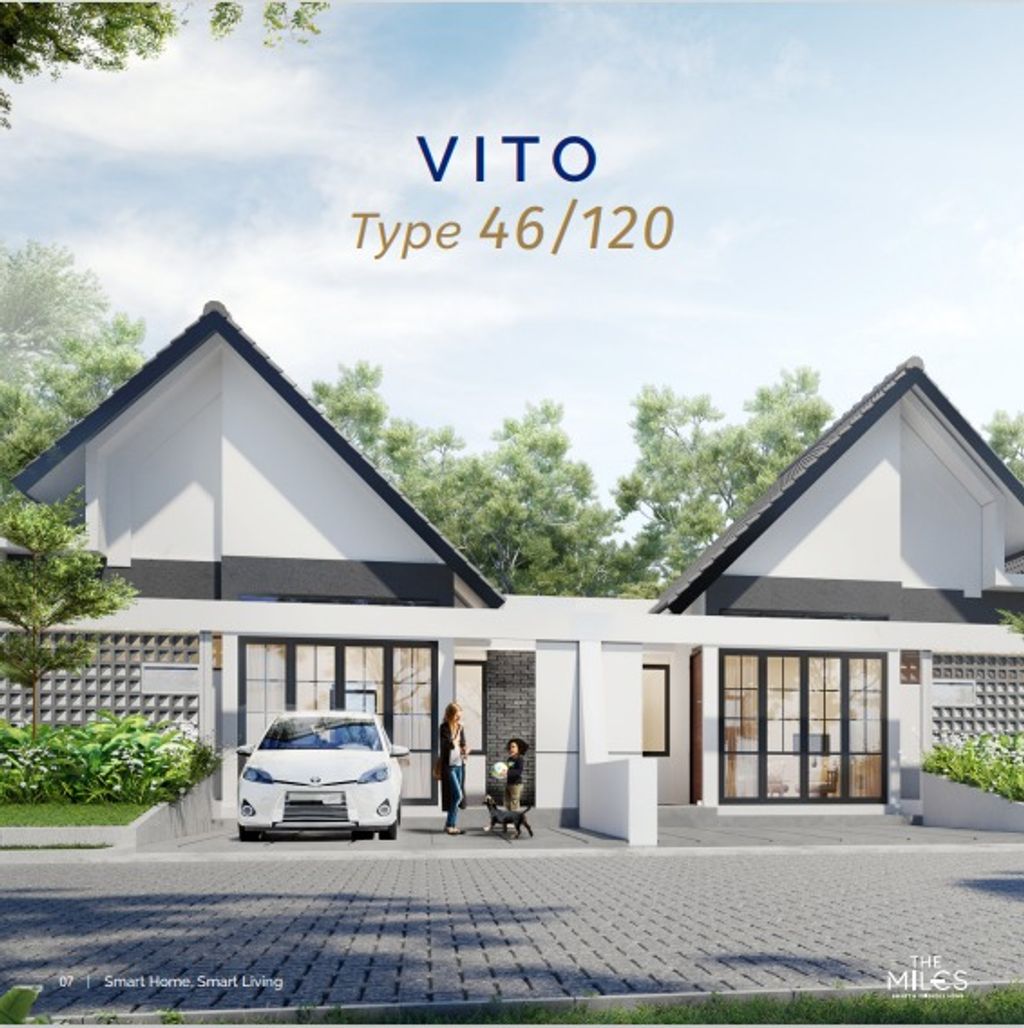 foto tampak rumah tipe VITO - E perumahan BSB City THE MILES