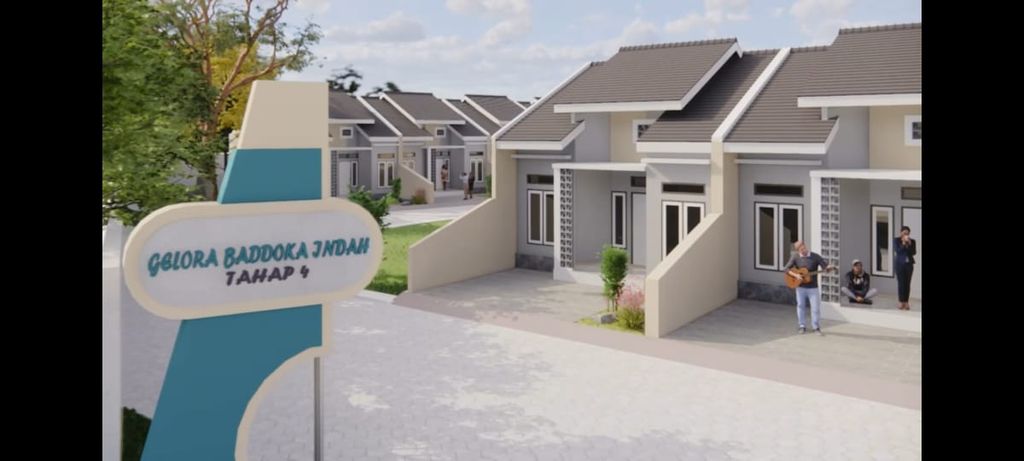 foto denah rumah tipe 60 perumahan GELORA BADDOKA INDAH tahap IV