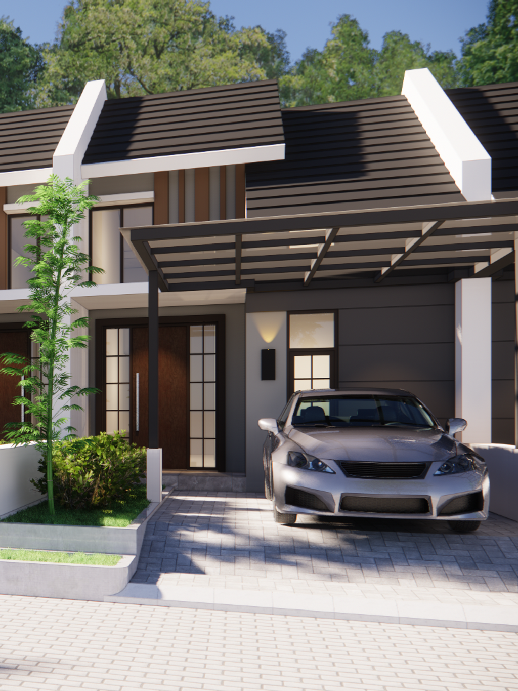 foto tampak rumah tipe 30/65 Ruby perumahan Gresik Kota Mas Tahap II