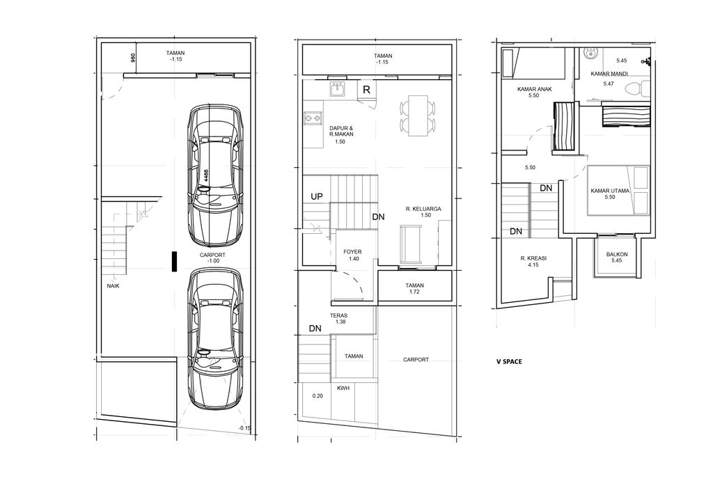 foto denah rumah tipe V Townhouse Blok E No 7 perumahan V Townhouse
