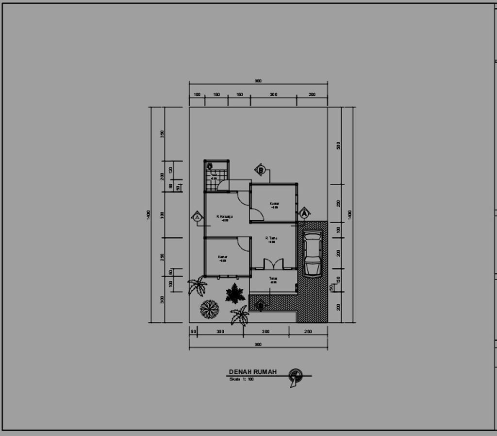 foto denah rumah tipe 36/126 perumahan CEMARA INDAH