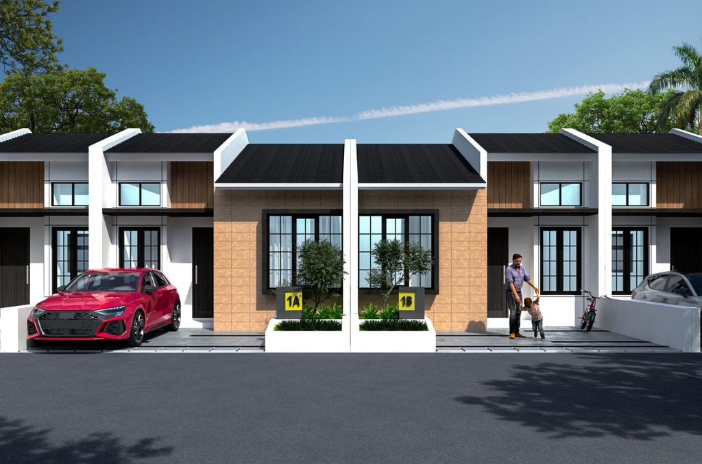 foto tampak rumah tipe 36/84 perumahan Grand Nadaa Residence