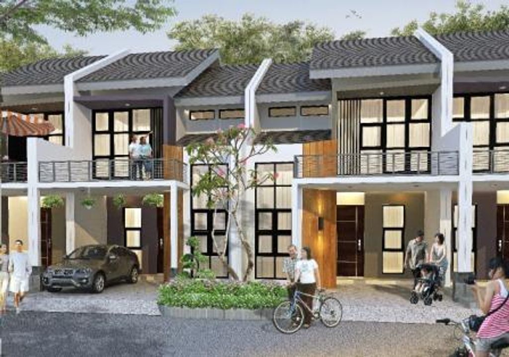 foto tampak rumah tipe 77/72 perumahan ARYANA KARAWACI 3