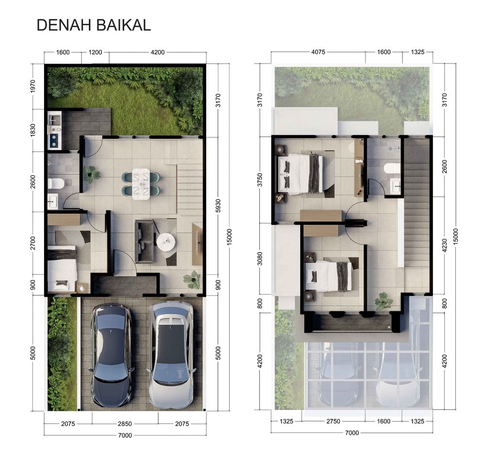 foto denah rumah tipe BAIKAL perumahan CITRAGARDEN T2