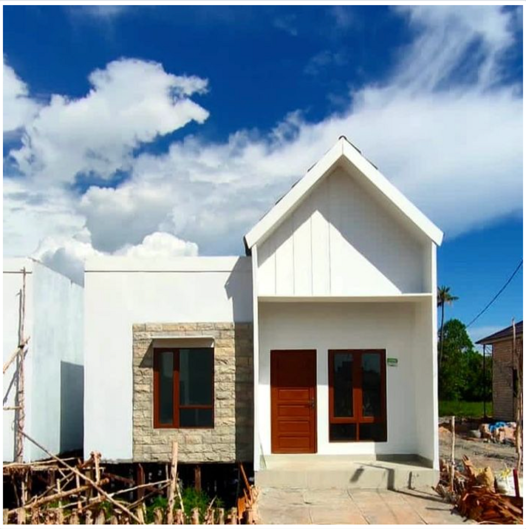 foto tampak rumah tipe Scandinavian perumahan New Cluster Villa Bakung