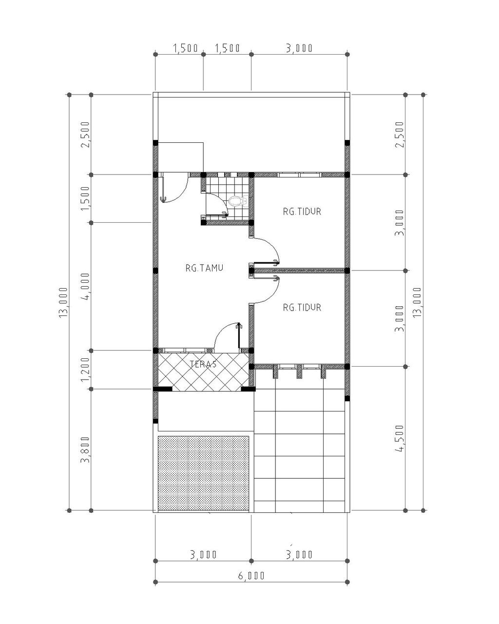 foto denah rumah tipe 36/78 perumahan Sapphire Hill