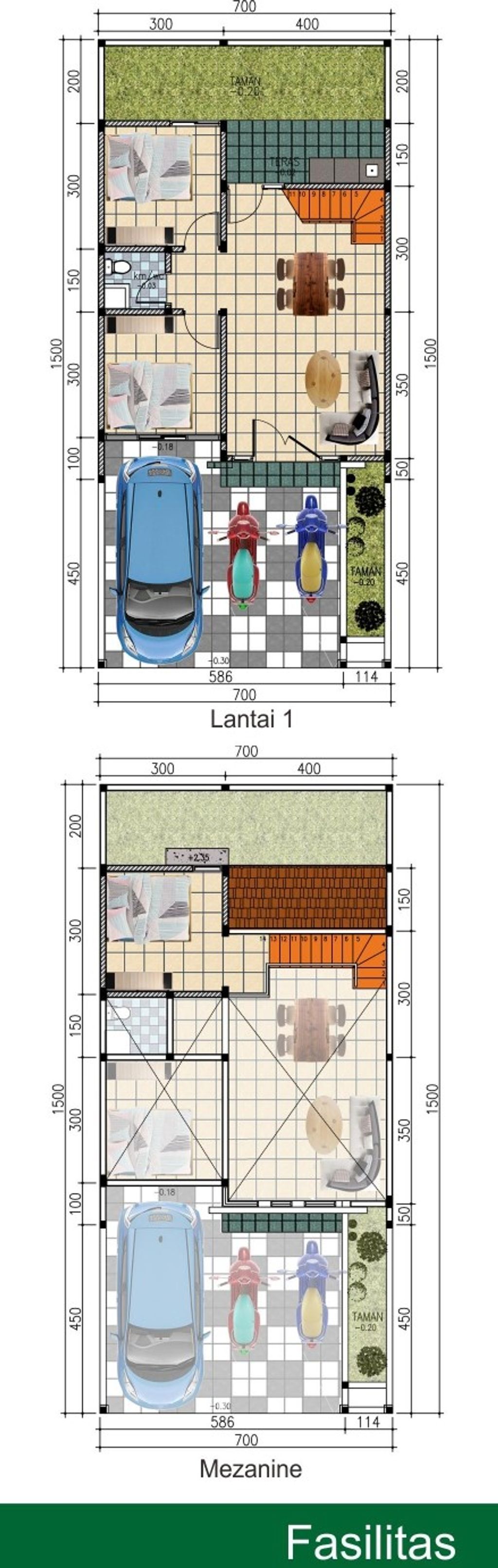 foto denah rumah tipe ORCHID perumahan TAMAN WISATA REGENCY