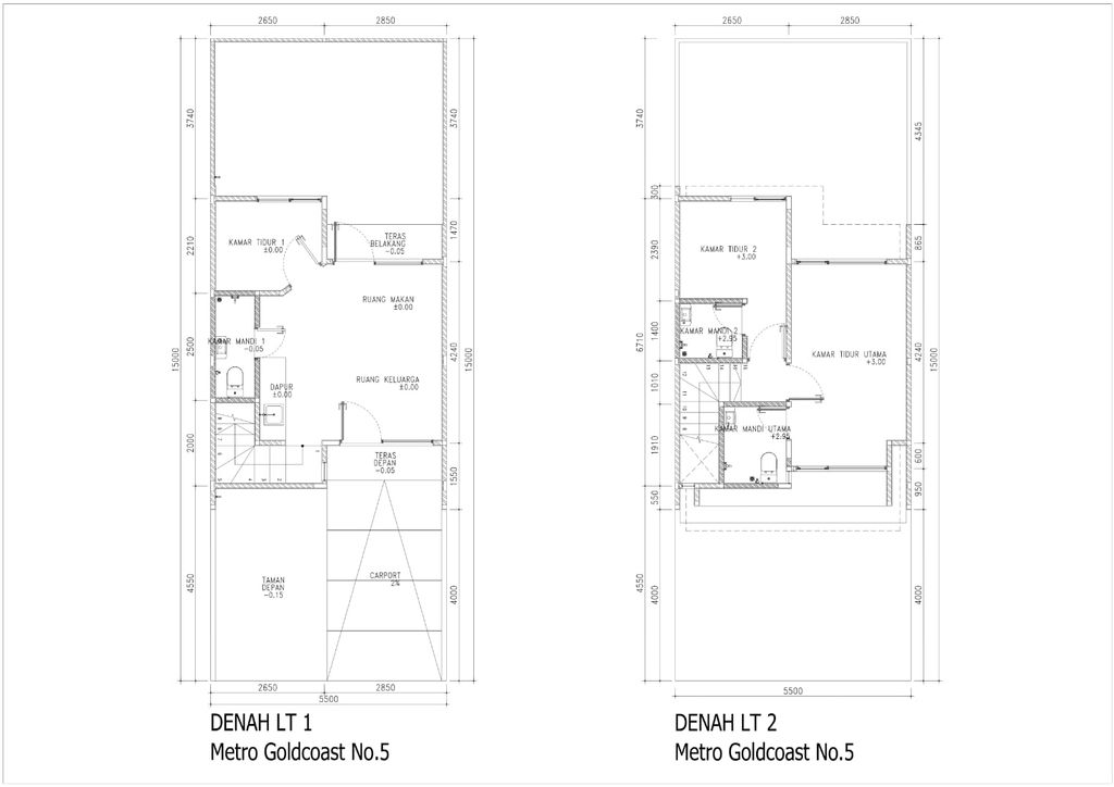 foto denah rumah tipe MG-0005 perumahan Rolling Hills 6
