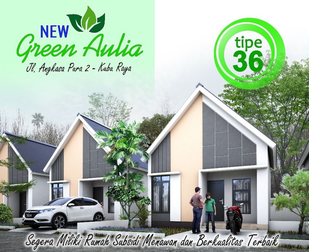 foto tampak rumah tipe 36 perumahan NEW GREEN AULIA