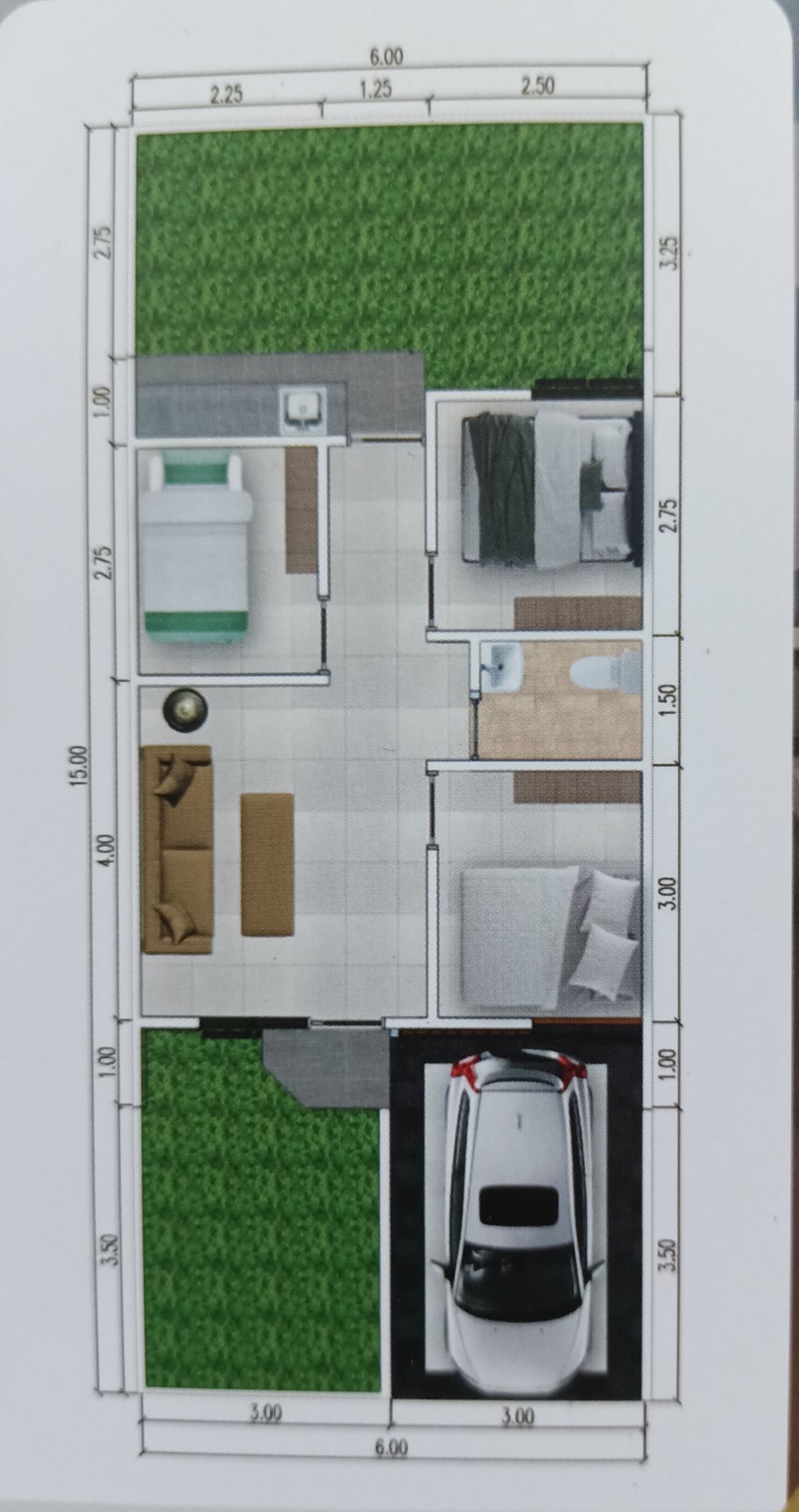 foto denah rumah tipe JATI L.06-10 perumahan GRAND PESONA