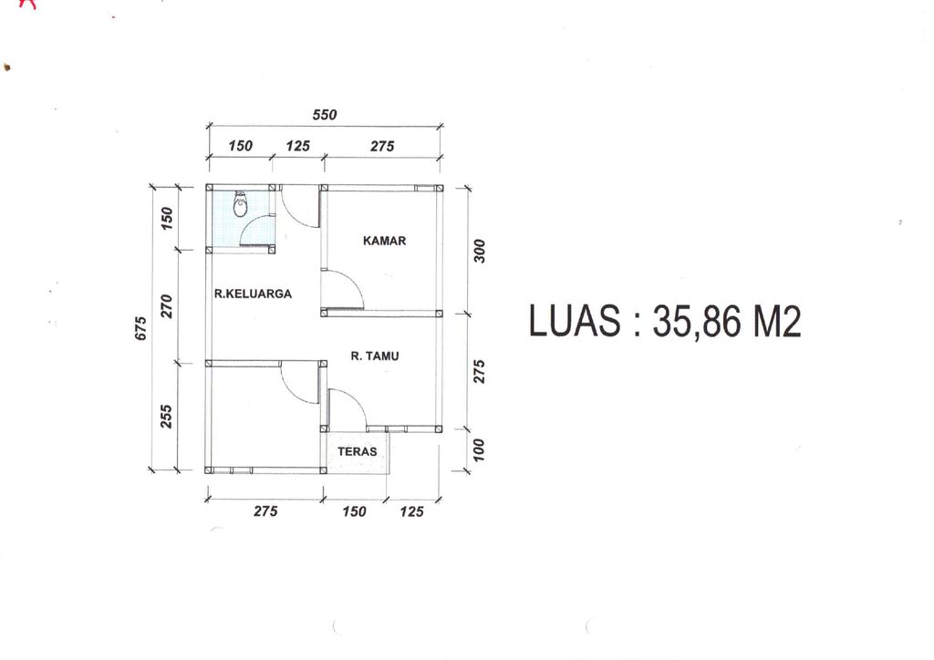foto denah rumah tipe 36 perumahan BATU MULIA TAHAP 3
