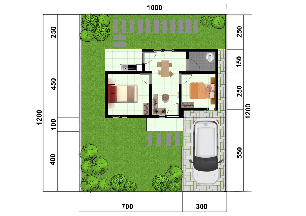 foto denah rumah tipe subsidi 36 perumahan Pelangi Residence 2