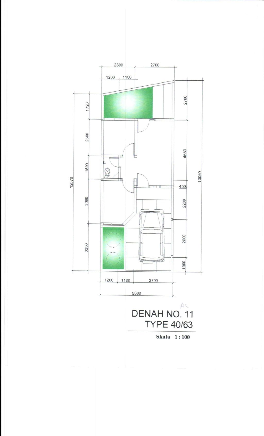 foto denah rumah tipe 40/63 perumahan ARYANA KARAWACI 3