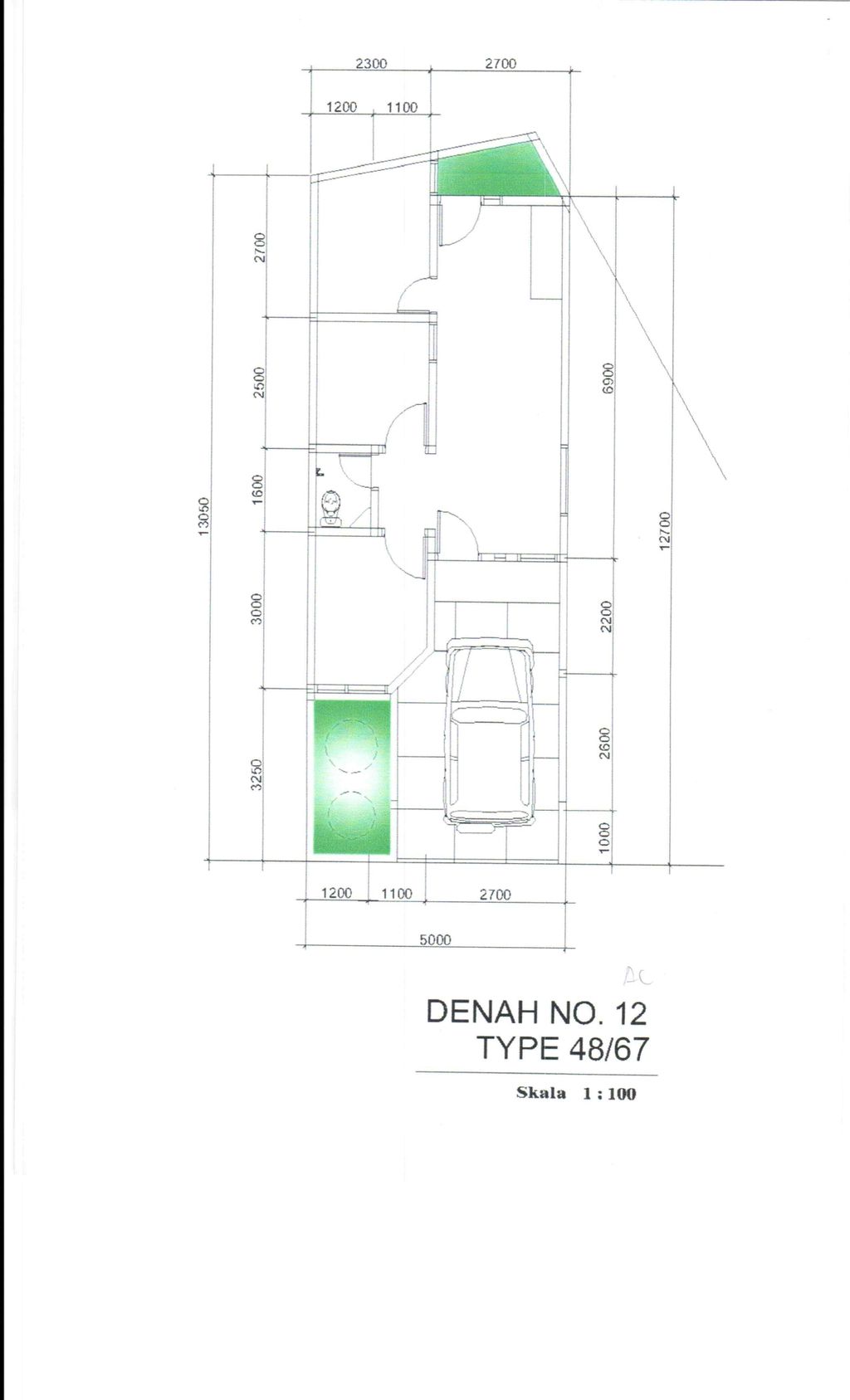 foto denah rumah tipe 48/112 perumahan ARYANA KARAWACI 3