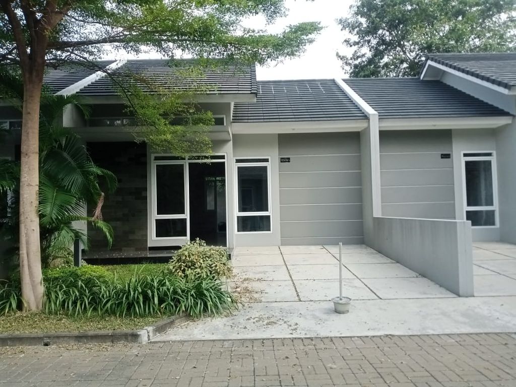 foto tampak rumah tipe 60/108 perumahan CLUSTER PALM VILLAGE