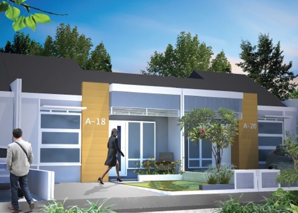 foto tampak rumah tipe Chrystal perumahan CLUSTER PERMATA KELUARGA