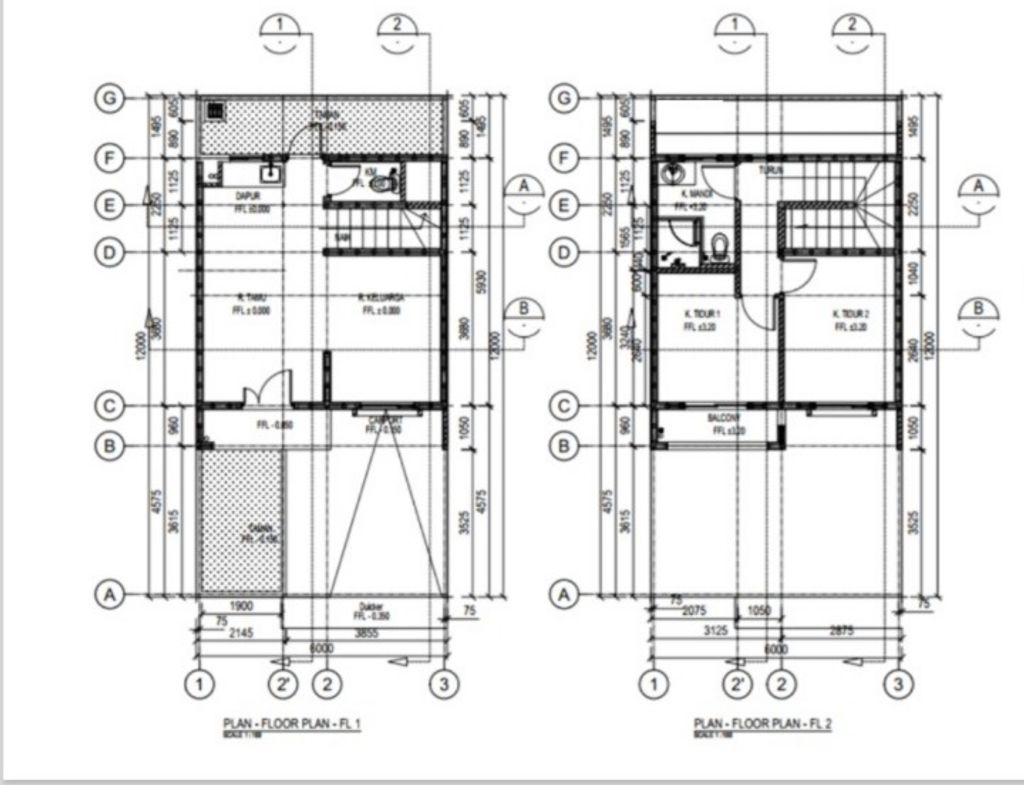 foto denah rumah tipe A2 Blok A19 perumahan Graha Mirai