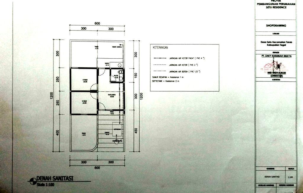 foto denah rumah tipe 30 perumahan Setu residence