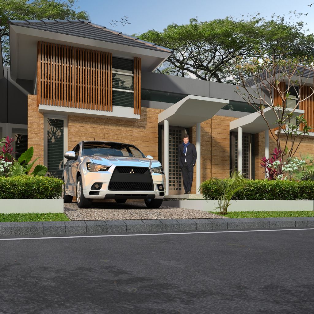 foto tampak rumah tipe BELROSE perumahan PERUMAHAN THE BRIDGE HILL