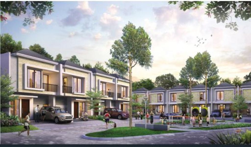 foto tampak rumah tipe CASSIA PREMIUM perumahan GRAHA RAYA FORTUNE HEIGHT